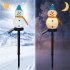Outdoor Solar Christmas Stake Lights Solar Powered Snowman Waterproof LED Landscape Lighting For Patio Yard Decoration blue