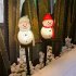 Outdoor Solar Christmas Stake Lights Solar Powered Snowman Waterproof LED Landscape Lighting For Patio Yard Decoration blue