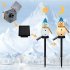 Outdoor Solar Christmas Stake Lights Solar Powered Snowman Waterproof LED Landscape Lighting For Patio Yard Decoration blue