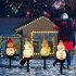 Outdoor Solar Christmas Stake Lights Solar Powered Snowman Waterproof LED Landscape Lighting For Patio Yard Decoration blue
