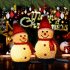 Outdoor Solar Christmas Stake Lights Solar Powered Snowman Waterproof LED Landscape Lighting For Patio Yard Decoration blue