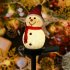 Outdoor Solar Christmas Stake Lights Solar Powered Snowman Waterproof LED Landscape Lighting For Patio Yard Decoration blue