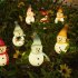Outdoor Solar Christmas Stake Lights Solar Powered Snowman Waterproof LED Landscape Lighting For Patio Yard Decoration blue