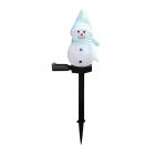 Outdoor Solar Christmas Stake Lights Solar Powered Snowman Waterproof LED Landscape Lighting For Patio Yard Decoration blue