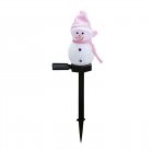 Outdoor Solar Christmas Stake Lights Solar Powered Snowman Waterproof LED Landscape Lighting For Patio Yard Decoration pink