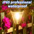 Outdoor Solar Garden Landscape Path Lights 3000K IP65 Waterproof 2 Levels Brightness Auto On Off Solar Powered Lawn Lamps For Yard Patio Garden Pathway Porch De