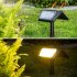 Outdoor Solar Ground Light Home Intelligent Light Sensing Waterproof Ground Plug Lights For Garden Lawn white color light
