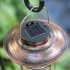 Outdoor Solar Lantern Lamp IP44 Waterproof Vintage Metal Solar Lights With Tungsten Bulb For Patio Garden Decor Bronze A