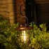 Outdoor Solar Lantern Lamp IP44 Waterproof Vintage Metal Solar Lights With Tungsten Bulb For Patio Garden Decor Bronze A