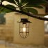 Outdoor Solar Lantern Lamp IP44 Waterproof Vintage Metal Solar Lights With Tungsten Bulb For Patio Garden Decor bronze B