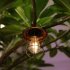 Outdoor Solar Lantern Lamp IP44 Waterproof Vintage Metal Solar Lights With Tungsten Bulb For Patio Garden Decor Black A