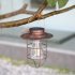Outdoor Solar Lantern Lamp IP44 Waterproof Vintage Metal Solar Lights With Tungsten Bulb For Patio Garden Decor bronze B