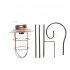 Outdoor Solar Lantern Lamp IP44 Waterproof Vintage Metal Solar Lights With Tungsten Bulb For Patio Garden Decor bronze B