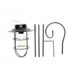 Outdoor Solar Lantern Lamp IP44 Waterproof Vintage Metal Solar Lights With Tungsten Bulb For Patio Garden Decor black B