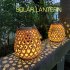 Outdoor Solar Lantern Lights Waterproof  3000K High Brightness Hanging Imitation Bamboo Weaving Hollowed Table Lamp  Decoration For Garden Patio Boho Wedding wa