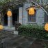 Outdoor Solar Lantern Lights Waterproof  3000K High Brightness Hanging Imitation Bamboo Weaving Hollowed Table Lamp  Decoration For Garden Patio Boho Wedding wa