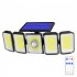 Outdoor Solar Lights 300led Motion Sensor 5 Heads LED Flood Lights with RC Waterproof Solar Security Lights A 04