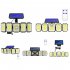 Outdoor Solar Lights 300led Motion Sensor 5 Heads LED Flood Lights with RC Waterproof Solar Security Lights B 05