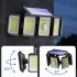 Outdoor Solar Lights 300led Motion Sensor 5 Heads LED Flood Lights with RC Waterproof Solar Security Lights B 05