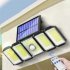 Outdoor Solar Lights 300led Motion Sensor 5 Heads LED Flood Lights with RC Waterproof Solar Security Lights B 05