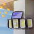 Outdoor Solar Lights 300led Motion Sensor 5 Heads LED Flood Lights with RC Waterproof Solar Security Lights B 05