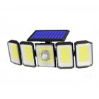 Outdoor Solar Lights, 5 Adjustable Heads 300 LED Motion Sensor Lights Cordless, Wide Lighting Coverage Powerful Spotlight, IP65 Waterproof, For Patio Yard Garden 5 heads with remote