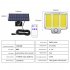 Outdoor Solar Lights With 1200mAh Battery 3 Lighting Modes IP65 Waterproof Sensitive PIR CDS Sensors Fast Charging Motion Sensor Wall Lamp 108LED with remote co