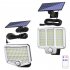 Outdoor Solar Lights With 1200mAh Battery 3 Lighting Modes IP65 Waterproof Sensitive PIR CDS Sensors Fast Charging Motion Sensor Wall Lamp 108LED with remote co