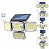 Outdoor Solar Lights with Remote Control 3 Lighting Modes IP65 Waterproof Motion Sensor Wall Light 4 Heads in One 306led