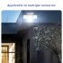 Outdoor Solar Lights with Remote Control 3 Lighting Modes IP65 Waterproof Motion Sensor Wall Light 4 Heads in One 306led