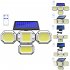 Outdoor Solar Lights with Remote Control 3 Lighting Modes IP65 Waterproof Motion Sensor Wall Light 4 Heads in One 306led