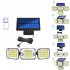 Outdoor Solar Lights with Remote Control 3 Lighting Modes IP65 Waterproof Motion Sensor Wall Light 4 Heads in One 306led