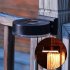 Outdoor Solar Wall Lamp 2 color Outdoor Waterproof Energy Saving Wall Mounted Garden Fence Lights Black