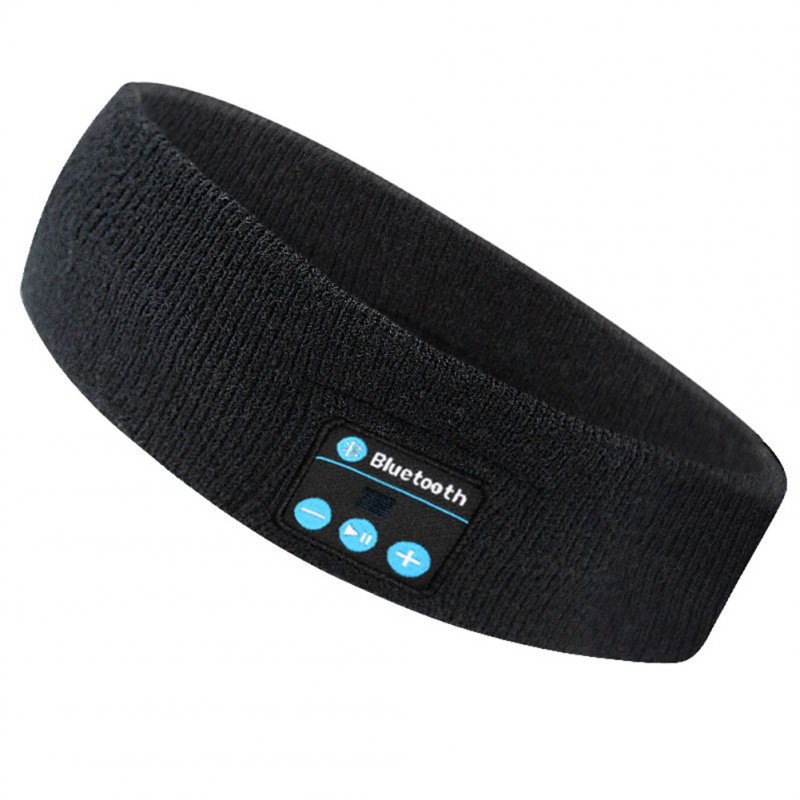 Outdoor Sports Headband Soft Elastic Comfortable Wireless Bluetooth-compatible Music Headband black