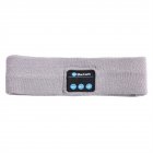 Outdoor Sports Headband Soft Elastic Comfortable Wireless Bluetooth-compatible Music Headband grey white