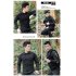 Outdoor Sports Men Military Camouflage Hunting Clothing Soldiers Combat Tactical T Shirt Long Sleeve Frog T Shirts Black python pattern L