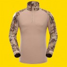 Outdoor Sports Men Military Camouflage Hunting Clothing Soldiers Combat Tactical T Shirt Long Sleeve Frog T Shirts Sand python pattern S