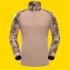 Outdoor Sports Men Military Camouflage Hunting Clothing Soldiers Combat Tactical T Shirt Long Sleeve Frog T Shirts Sand python pattern M
