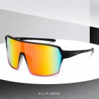 Outdoor Sports Sunglasses Uv Protection Square Frame Safety Cycling Sunglasses Eyewear For Men Women rainbow lens