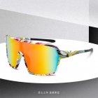 Outdoor Sports Sunglasses Uv Protection Square Frame Safety Cycling Sunglasses Eyewear For Men Women red lens