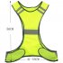 Outdoor Sports Vest High Visibility Security Gear Stripes Jacket Polyester Mesh Reflective Vest with Pocket for Night Work Cycling Running Fluorescent yellow