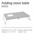 Outdoor Stove Table With Folding Legs Portable Stainless Steel Picnic Camping Table For Indoor Outdoor Camping Beach Backyard Party Patio Picnic silver white