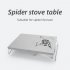 Outdoor Stove Table With Folding Legs Portable Stainless Steel Picnic Camping Table For Indoor Outdoor Camping Beach Backyard Party Patio Picnic silver white