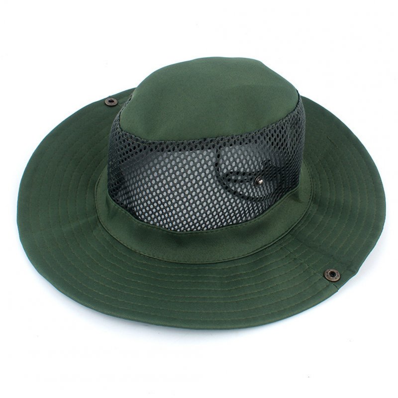 Outdoor Sunscreen Fishing Cap Breathable Outdoor Shade Fisherman Hat Tourism Mountaineering Camping Hat green_M