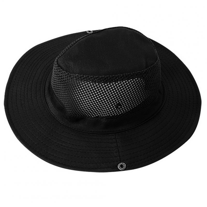 Outdoor Sunscreen Fishing Cap Breathable Outdoor Shade Fisherman Hat Tourism Mountaineering Camping Hat black_M