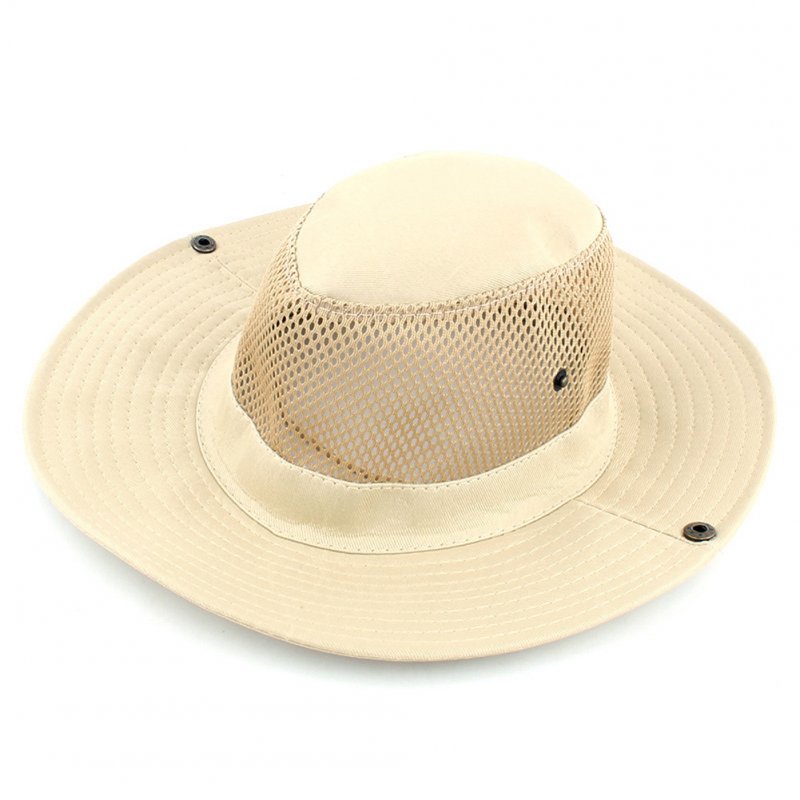 Outdoor Sunscreen Fishing Cap Breathable Outdoor Shade Fisherman Hat Tourism Mountaineering Camping Hat Beige_M