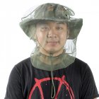 Outdoor Survival Anti Mosquito Bug Net Headgear Fishing <span style='color:#F7840C'>Hat</span> With Net Mesh Head Fisherman <span style='color:#F7840C'>Hat</span> Breathable Sunshade Mask Green (pack of 4)