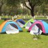 Outdoor Tent Waterproof Automatic Quick opening Camping Double Layer Tent for Outdoor Travel Hiking Lake blue 3 4 people