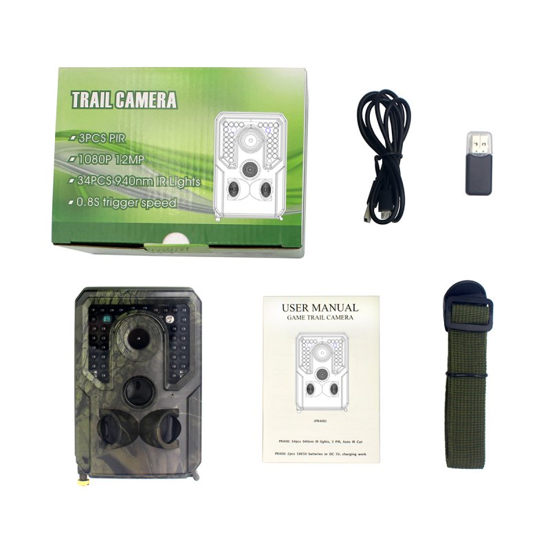 Outdoor Trail Camera Wildlife Camera With Night Vision Motion Activated Trail Camera As shown
