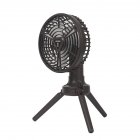 Outdoor Tripod Fan 4-speed Adjustable Low-noise Multifunctional Air Cooling Fan With Led Night Light black